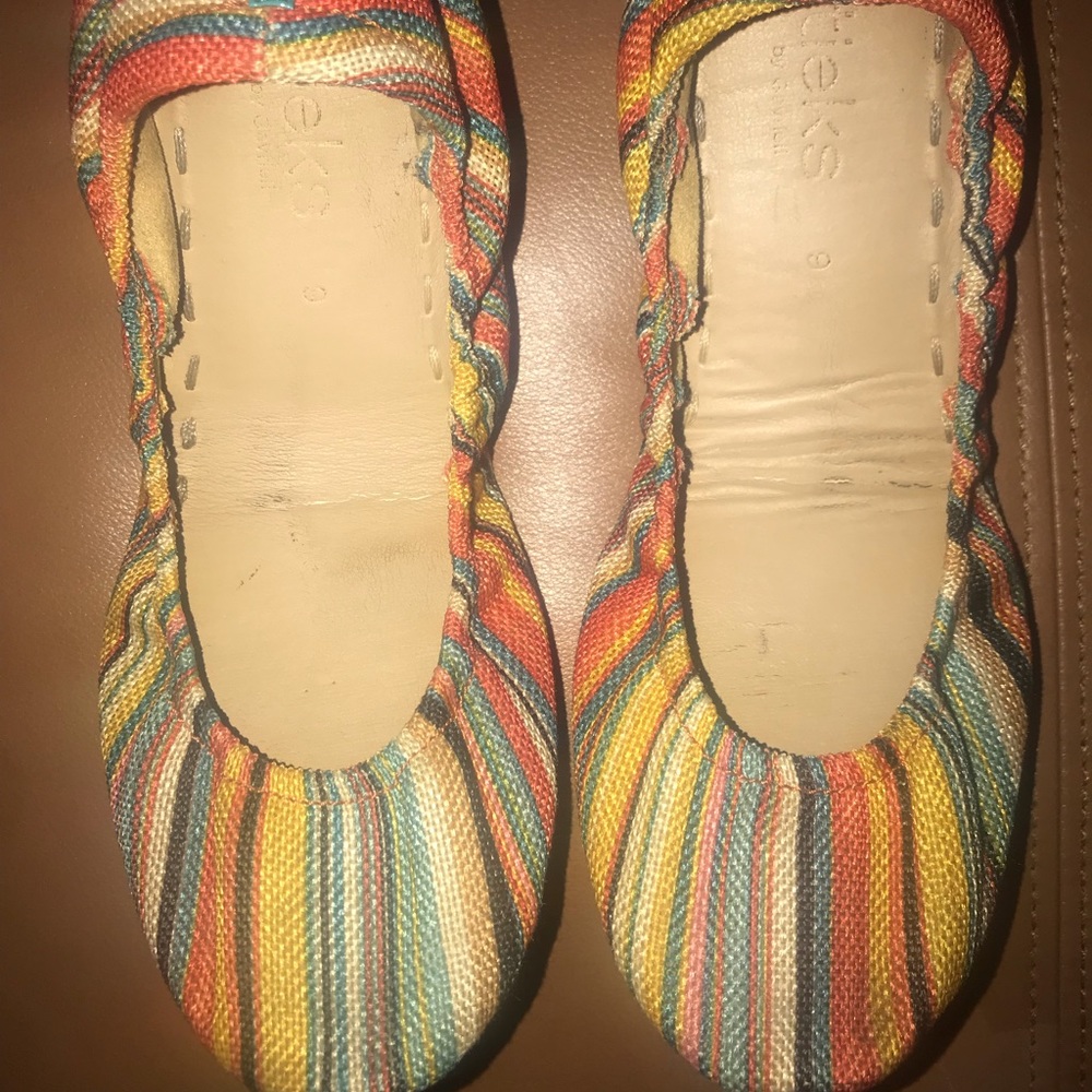 Tieks vegan sunset stripe size 9
